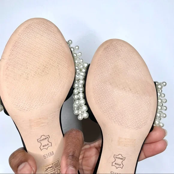 NEW Tory Burch Pearl Embellished Slip-on Sandals